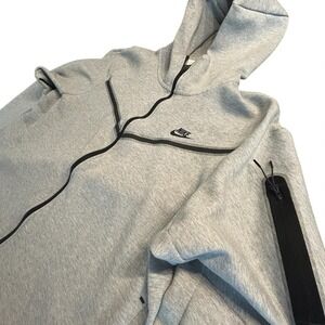 Men's Nike Tech Fleece Windrunner Full Zip Hoodie Gray 2XL XXL HV0949-063